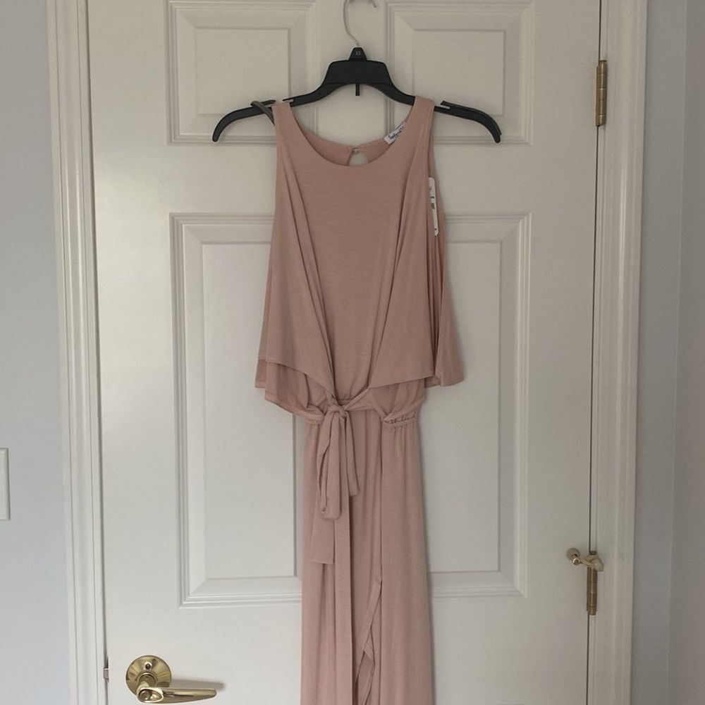 NWT. Splendid Cold Shoulder Crew Neck Wrap Dress - Picture 4 of 12